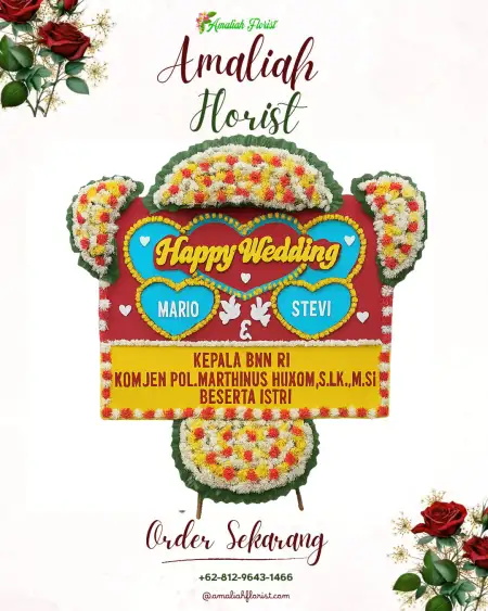 Papan Bunga Pernikahan Johan Pahwalan